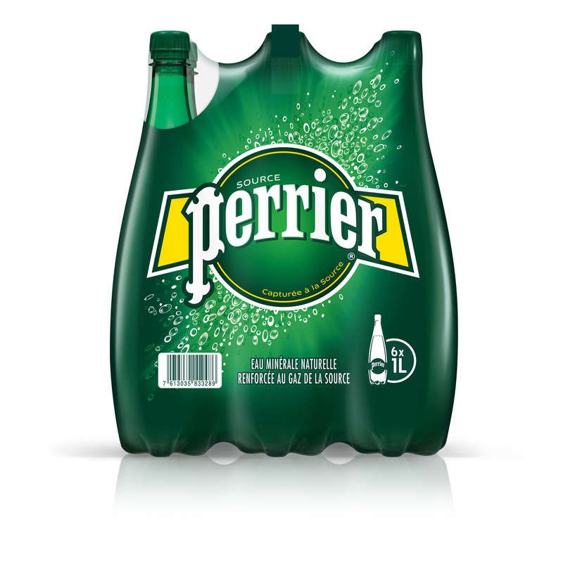 PERRIER Eau minérale naturelle - Gazeuse 6x1L PERRIER Eau minérale naturelle - Gazeuse 6x1L
