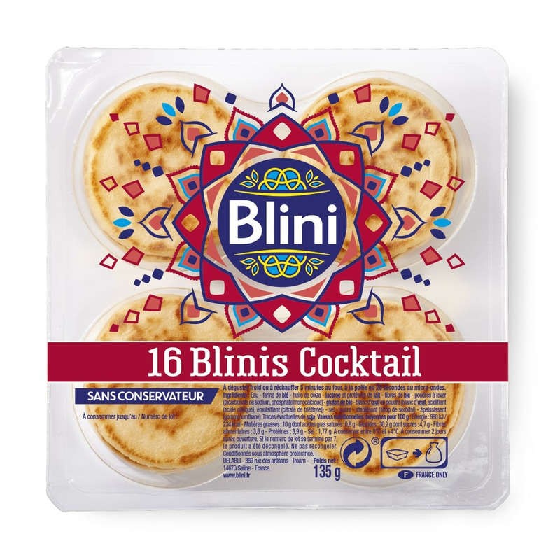 BLINI Blinis Cocktail x16 135g BLINI Blinis Cocktail x16 135g