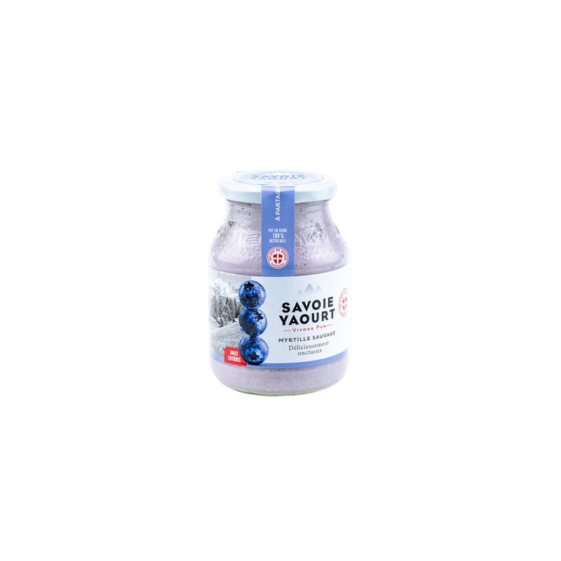 SAVOIE YAOURT Yaourt brassé myrtille pot verre - 500g SAVOIE YAOURT Yaourt brassé myrtille pot verre - 500g